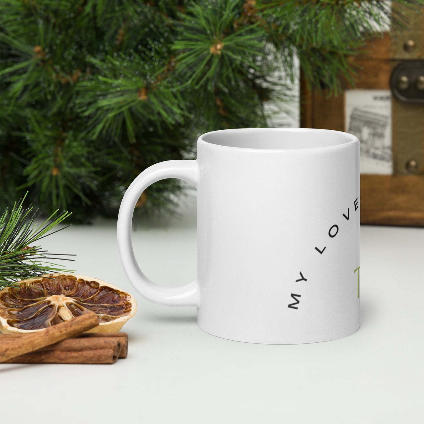 ‘My Love Language is Tea’ White Glossy Mug