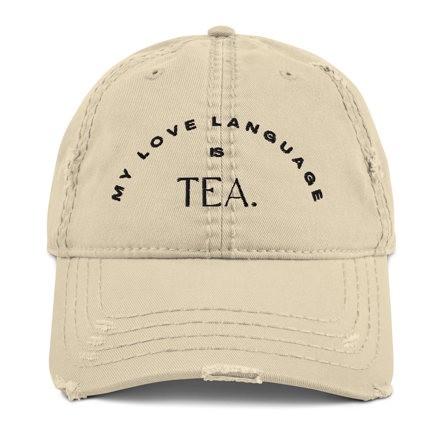 ‘My Love Language is Tea’ Distressed Baseball Hat