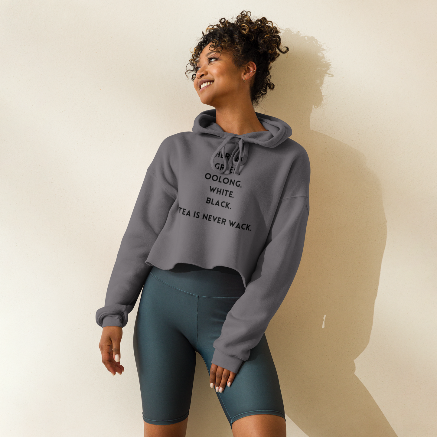 ‘Tea is Never Wack‘ Crop Hoodie